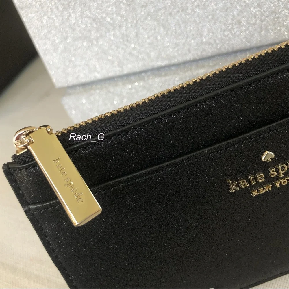 Kate Spade Tinsel Glitter Boxed Large Card Holder